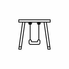 swing set playground icon sign vector