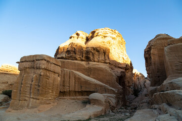 Rock formation in the morning, taken near Petra National Park, Jordan