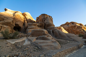 Obraz premium Rock formation in the morning, taken near Petra National Park, Jordan