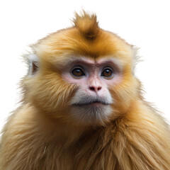 Obraz premium Element Isolated Transparent Close-up of a golden monkey resting calmly. PNG DIE-CUT for advertising