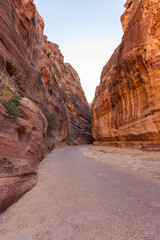 Rock formation of Petra National Park in Jordan