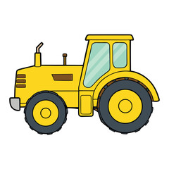 Yellow tractors are powerful farming machines known for their bright color, durability, and efficiency in plowing, planting, and harvesting crops across diverse terrains.
