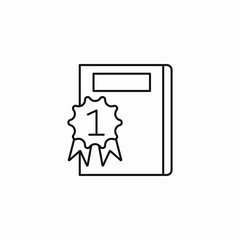 award winning book icon sign vector