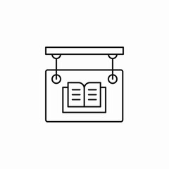 bookstore sign board icon sign vector