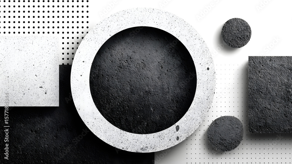 Poster abstract background with a gray circle. white and grey abstract modern transparency circle presentat