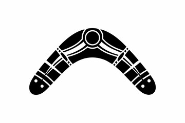 Boomerang vector silhouette illustration isolated on white background