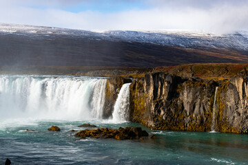 Godafoss, the &ldquo;Waterfall of the Gods,&rdquo; is a wide, elegant waterfall in North Iceland, rich in history and natural beauty.