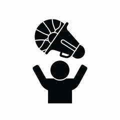 Brand awareness vector silhouette illustration isolated on white background