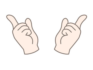 指差している手