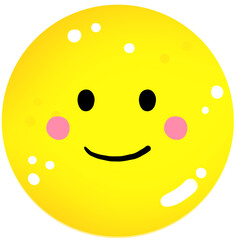 노란색 보름달 캐릭터