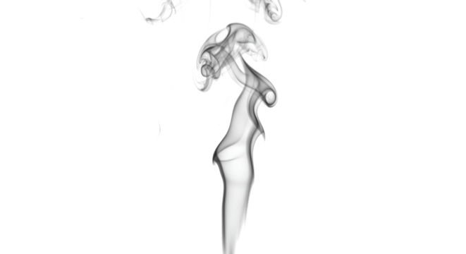 Graceful Swirling Smoke Formation with Abstract Shapes and Delicate Texture.