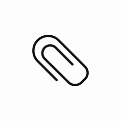 Obraz premium tilted paper clip icon sign vector