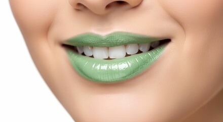 close up of lips with beautiful lip color