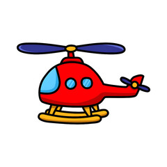 cartoon helicopter vector illustration