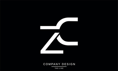 ZC, CZ, Z, C Abstract Letters Logo Monogram Design Font Icon Vector