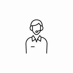 customer service representative icon sign vector