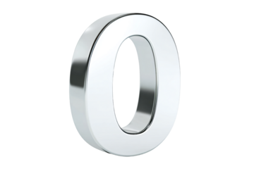 a number zero on a white background
