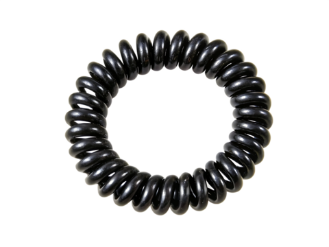 Spiral hair tie isolated on a transparent background.PNG