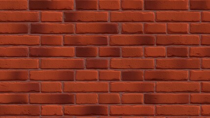 Obraz premium Red brick wall texture in sunlit environment. Neural network AI generated