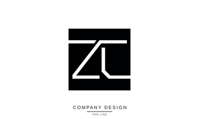 ZC, CZ, Z, C Abstract Letters Logo Monogram Design Font Icon Vector