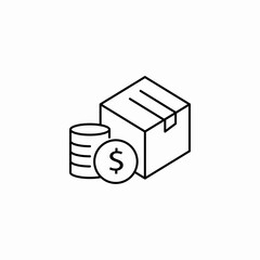 package cost pricing icon sign vector