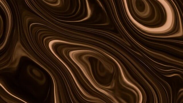 Abstract Brown Liquid Swirls Background Design