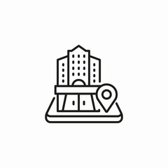 building location app icon sign vector
