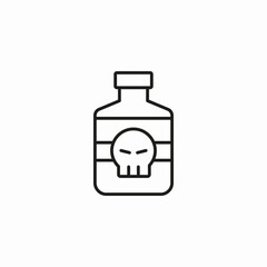poison bottle skull icon sign vector