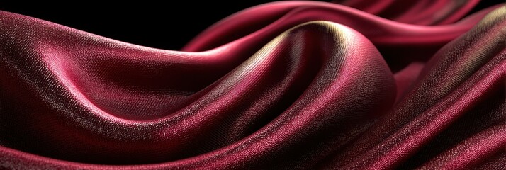 Obraz premium Rich red fabric flowing smoothly, showcasing waves and texture, perfect for elegant designs and settings