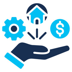 Asset Management solid color icon