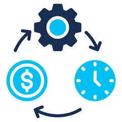 Payroll Process solid color icon