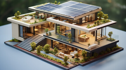 solar panels on the roof