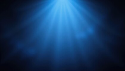 Vibrant Blue Light Rays Radiating Downwards Creating a Dynamic Artistic Background with Depth and Intensity for Digital Design and Visual Effects