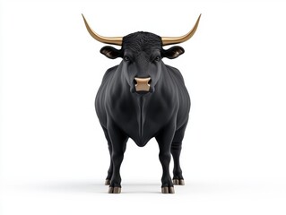 Black bull, frontal view