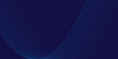 Abstract glowing wave lines on dark blue background. Dynamic wave pattern. Modern flowing wavy lines. Futuristic technology concept.