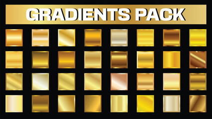 Elegant Gold Gradient Collection Shine Luxury and Premium Metallic Textures for Graphic Design and