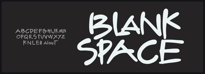 Bold graffiti vector font. Creative hand drawn uppercase and variation. Street art classic lettering fashion designs Typography modern hand drawn decorative vintage concept vector illustration © yotaku