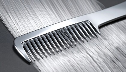 Silver comb in white hair