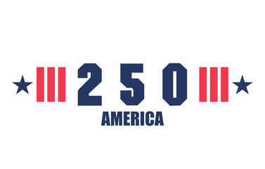 250th Anniversary of the United States. Editable file