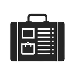 Case study icon vector silhouette illustration isolated on white background