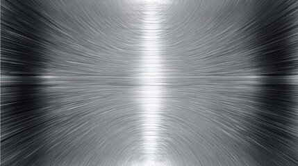 Radial brushed metal surface radiating from a central light source outward