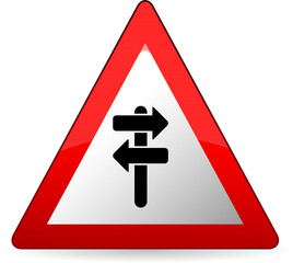 Two-way traffic cross-road ro...