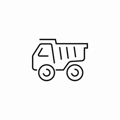 dump truck vehicle icon sign vector