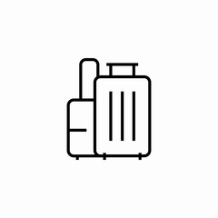 travel luggage bags icon sign vector