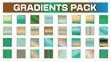 Obraz premium Abstract Gradients Vibrant Design Elements for Modern Projects Unique Backgrounds Color Swatches and