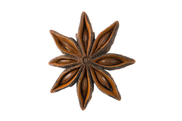 anise star on a white background