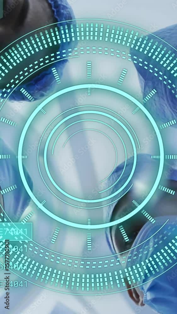 Poster animation of scope scanning and data processing over diverse surgeons in operating theatre
