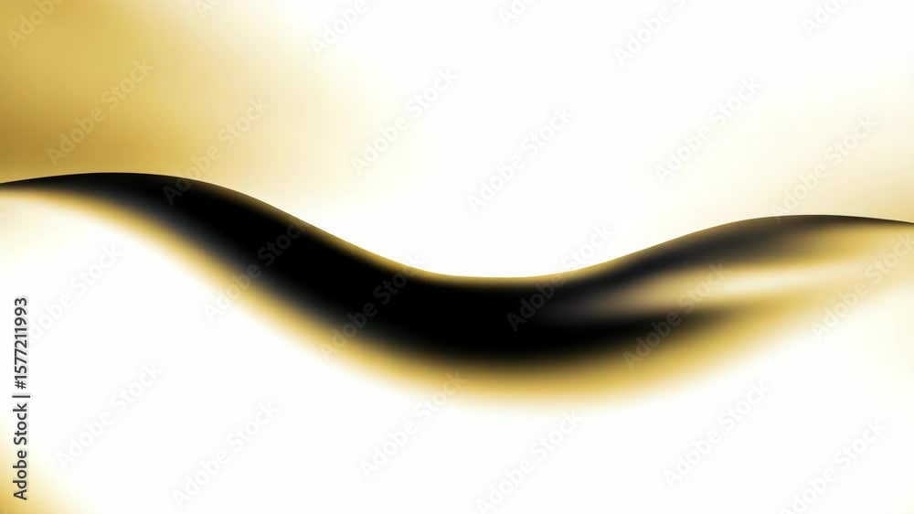 Poster abstract flowing gold and black smooth wave patterns with dynamic motion