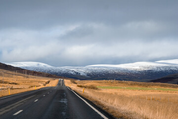 Icelandic roads cross lava fields, glaciers, and fjords—offering endless views and scenic...