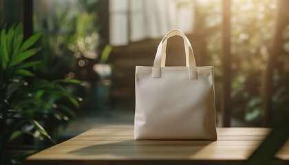 Tote bag mockup blank white canvas for brand promotion